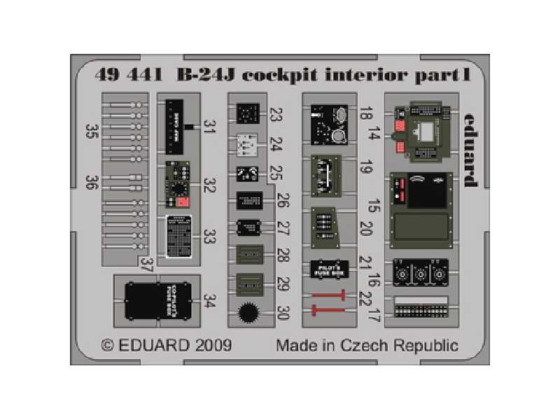 B-24J cockpit interior S. A. 1/48 - Monogram - image 1