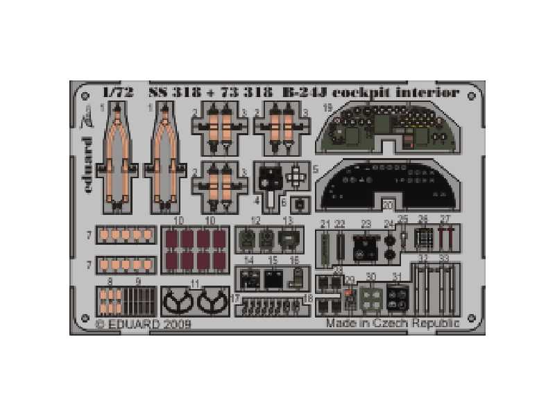 B-24J cockpit interior S. A. 1/72 - Hasegawa - image 1