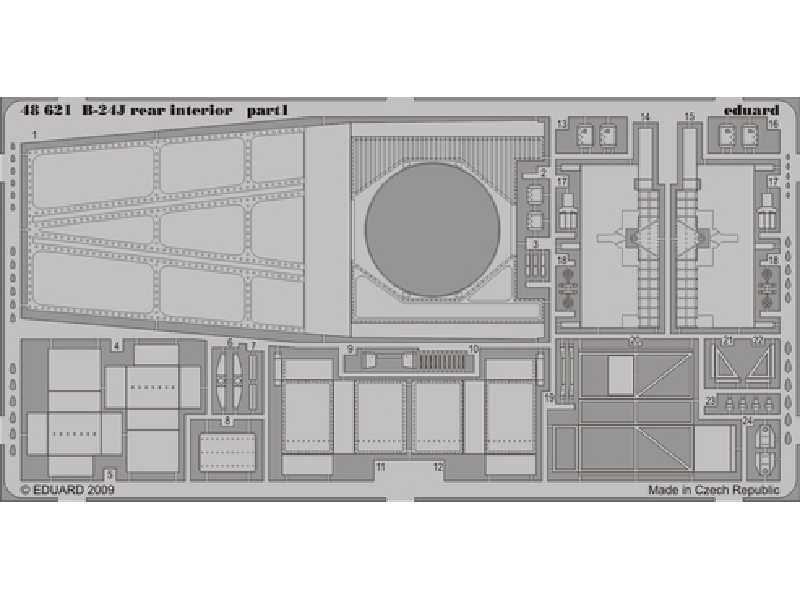 B-24J rear interior 1/48 - Monogram - image 1