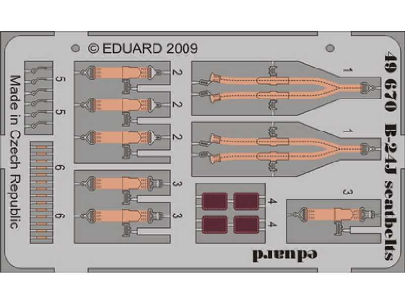 B-24J seatbelts 1/48 - Monogram - image 1