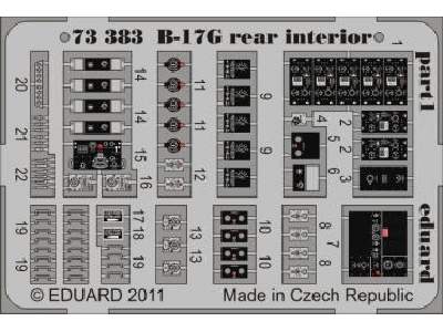 B-17G rear interior 1/72 - Revell - image 1