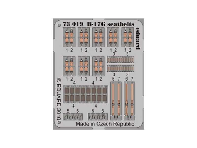 B-17G seatbelts 1/72 - Revell - image 1