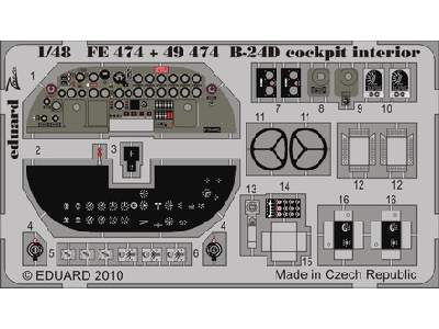 B-24D cockpit interior S. A. 1/48 - Monogram - - image 1