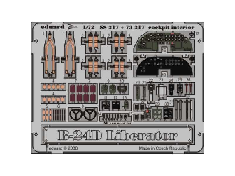 B-24D cockpit interior S. A. 1/72 - Hasegawa - image 1