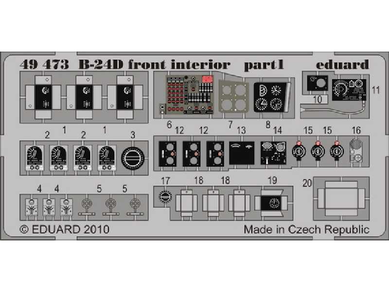 B-24D front interior 1/48 - Monogram - image 1