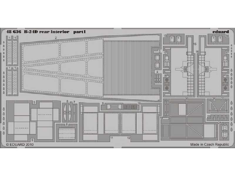 B-24D rear interior 1/48 - Monogram - image 1