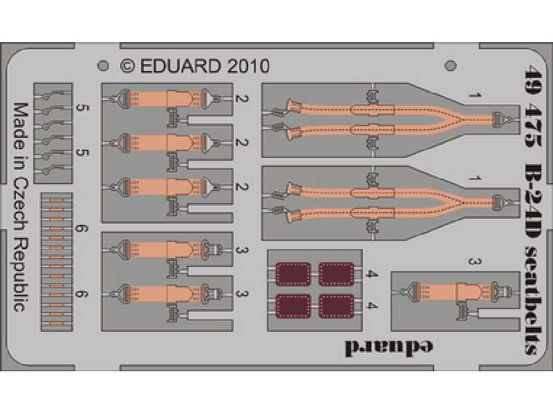 B-24D seatbelts 1/48 - Monogram - image 1