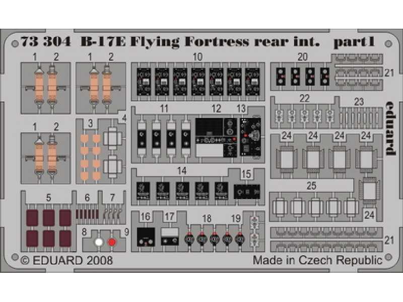 B-17E/ F rear interior S. A. 1/72 - Academy Minicraft - image 1