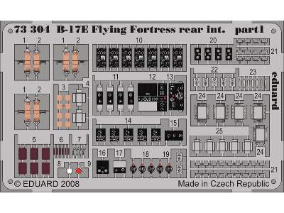 B-17E/ F rear interior S. A. 1/72 - Academy Minicraft - image 2