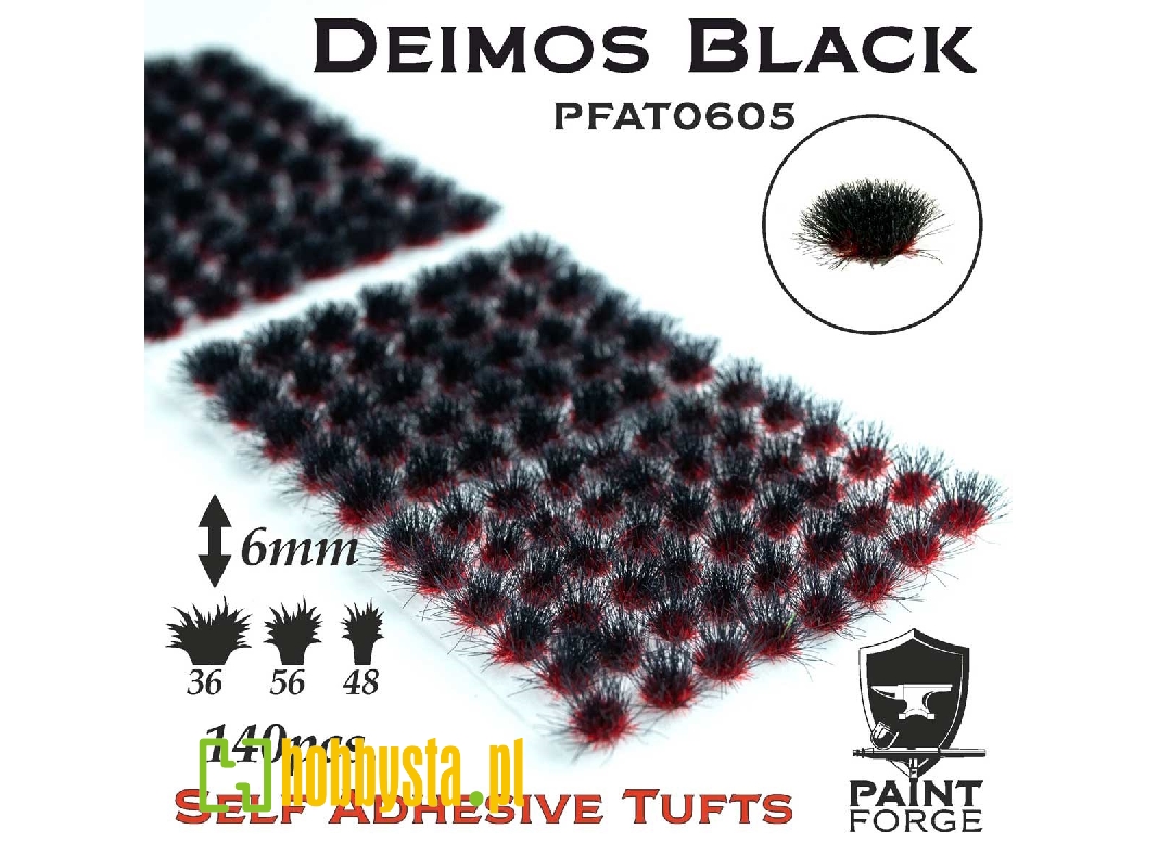 Deimos Black Alien Tufts 6mm - image 1 Deimos Black Alien Tufts 6mm - image 1