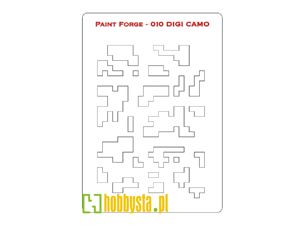 Digi Camo Stencils M (Size 14.0cm X 9.8cm) - image 1 Digi Camo Stencils M (Size 14.0cm X 9.8cm) - image 1