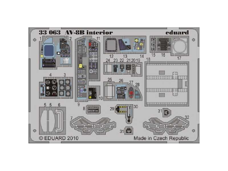 AV-8B interior S. A. 1/32 - Trumpeter - image 1