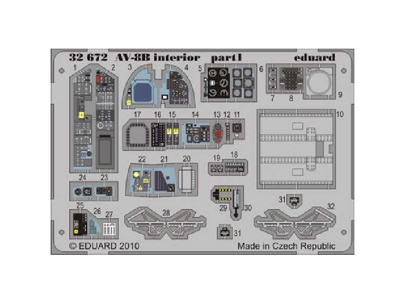 AV-8B interior S. A. 1/32 - Trumpeter - image 1