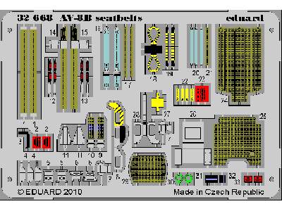 AV-8B seatbelts 1/32 - Trumpeter - image 1