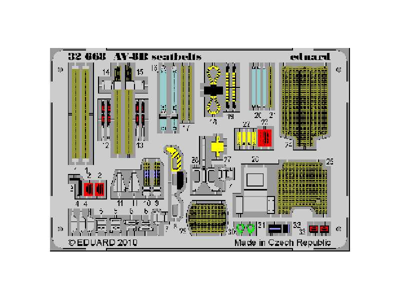 AV-8B seatbelts 1/32 - Trumpeter - image 1