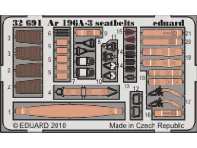 Ar 196A-3 seatbelts 1/32 - Revell - image 1
