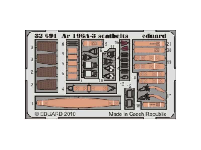 Ar 196A-3 seatbelts 1/32 - Revell - image 1