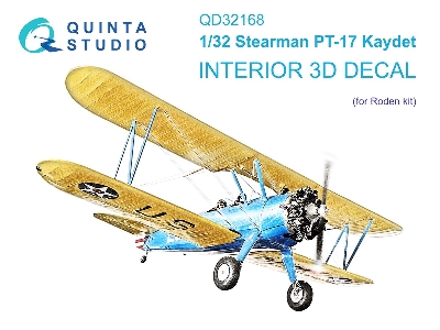 Stearman Pt-17 Kaydet - 3d-printed & Coloured Interior (For Roden Kits) - image 2