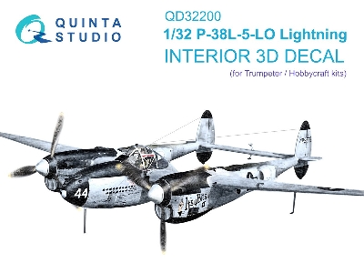 Lockheed P-38 L-5-lo Lightning - 3d-printed & Coloured Interior (For Trumpeter / Hobbycraft Kits) - image 2