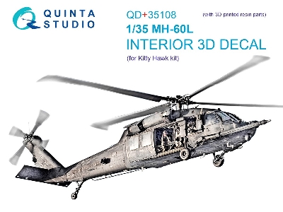 Sikorsky Mh-60 L - Interior 3d Decal With 3d-printed Resin Parts (For Kittyhawk Kits) - image 2