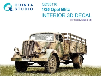 Opel Blitz - 3d-printed & Coloured Interior (For Italeri And Zvezda Kits) - image 2