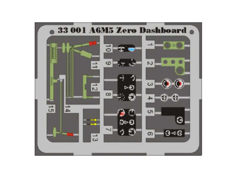 A6M5 Zero dashboard 1/32 - Tamiya - image 1