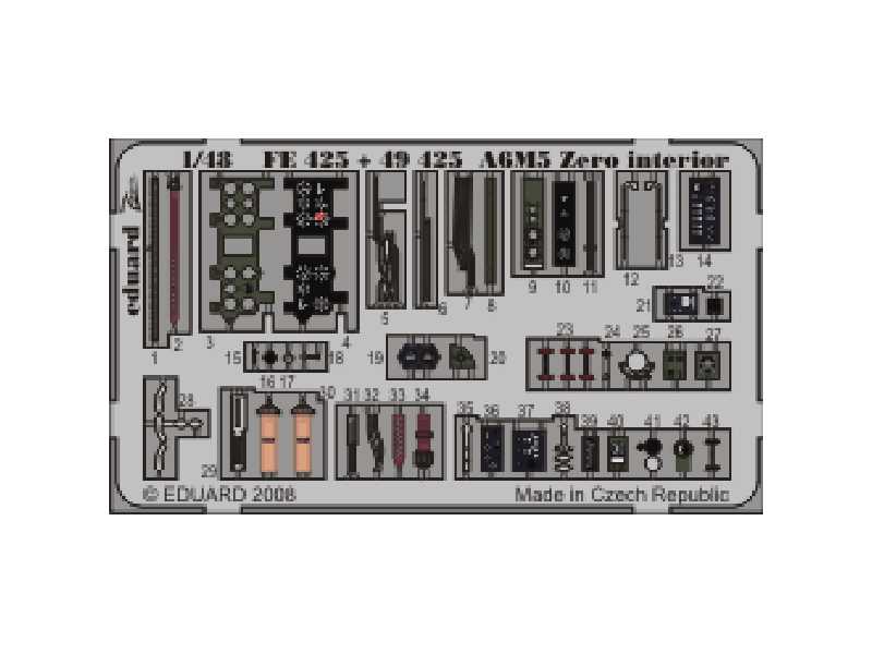 A6M5 Zero interior S. A. 1/48 - Tamiya - - image 1