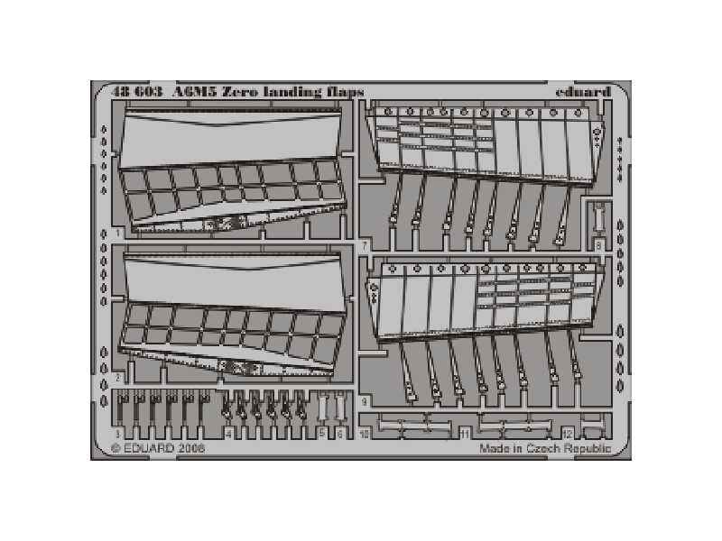 A6M5 Zero landing flaps 1/48 - Tamiya - image 1