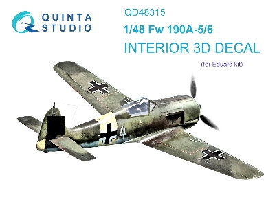Focke Wulf Fw 190 A-5 / A-6 - 3d-printed & Coloured Interior (For Eduard Kits) - image 2