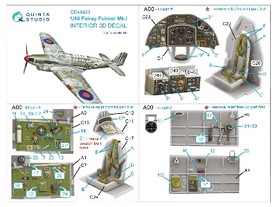 Fairey Fulmar Mk.I - 3d-printed & Coloured Interior (For Trumpeter Kits) - image 14