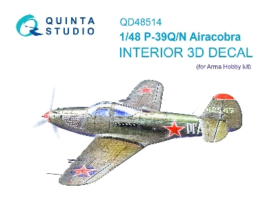 Bell P-39 Q/N Airacobra - 3d-printed & Coloured Interior (For Arma Hobby Kits) - image 2