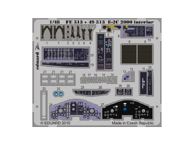 E-2C 2000 interior S. A. 1/48 - Kinetic - - image 1