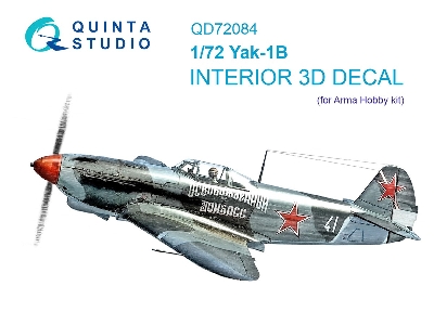 Yakovlew Yak-1 B - 3d-printed & Coloured Interior (For Arma Hobby Kits) - image 2