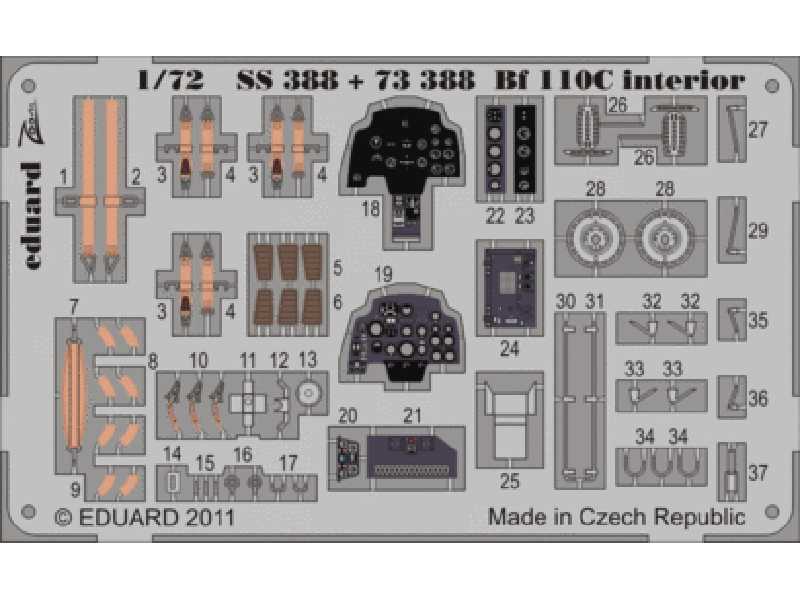 Bf 110C interior S. A. 1/72 - Airfix - image 1