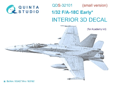 Mcdonnell Douglas F/A-18 C Early - 3d-printed & Coloured Interior Small Version (For Academy Kits) - image 2