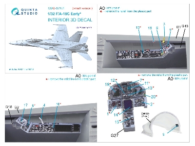 Mcdonnell Douglas F/A-18 C Early - 3d-printed & Coloured Interior Small Version (For Academy Kits) - image 6