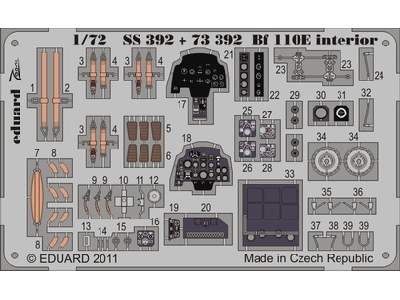 Bf 110E interior S. A. 1/72 - Airfix - image 1