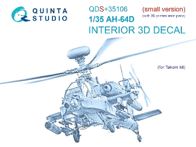 Boeing Ah-64 D Apache - 3d-printed & Coloured Interior With 3d-printed Resin Parts (Small Version / For Takom Kits) - image 2