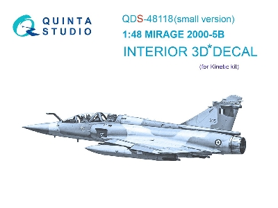 Dassault Mirage 2000-5b - 3d-printed & Coloured Interior Small Version (For Kinetic Kits) - image 2