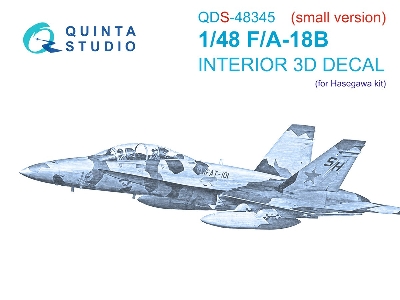 Mcdonnell Douglas F/A-18 B Hornet - 3d-printed & Coloured Interior Small Version (For Hasegawa Kits) - image 2
