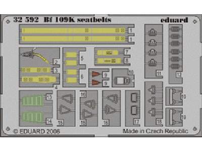 Bf 109K seatbelts 1/32 - Hasegawa - image 1