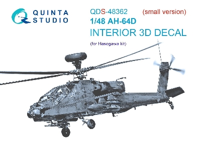 Boeing Ah-64 D Apache - 3d-printed & Coloured Interior Small Version (For Hasegawa Kits) - image 2