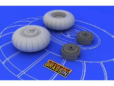 Bf 110 C/ D main undercarriage wheels 1/48 - image 4