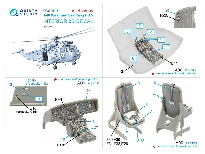 Westland Sea King Hu.5 - 3d-printed & Coloured Interior Small Version (For Airfix Kits) - image 3