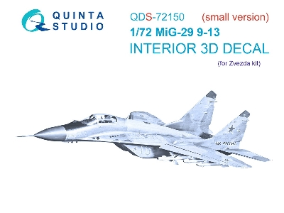 Mig-29 9-13 - 3d-printed & Coloured Interior Small Version (For Zvezda 7278 Kits) - image 2
