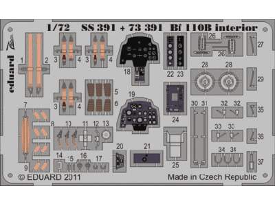 Bf 110B interior S. A. 1/72 - Airfix - image 1