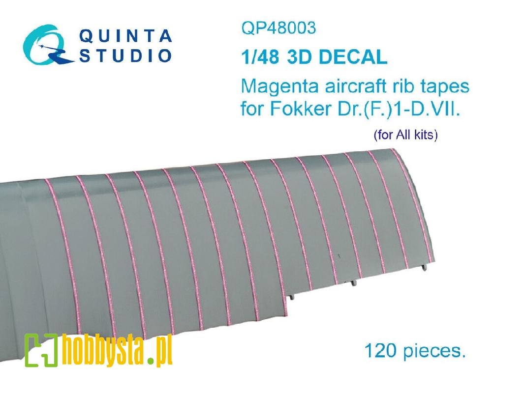 Fokker Dr.(F)i-d.Vii - Magenta Rib Tapes - image 1 Fokker Dr.(F)i-d.Vii - Magenta Rib Tapes - image 1