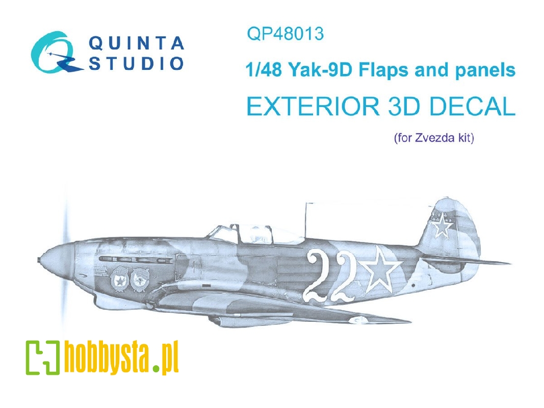 Yakovlev Yak-9 D - Exterior Set (For Zvezda Kits) - image 1