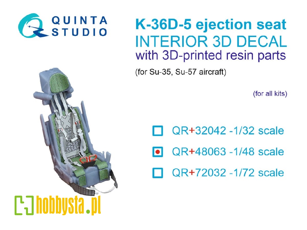 K-36d-5 Ejection Seat - For Su-35, Su-57 Aircraft (For All Kits) - image 1