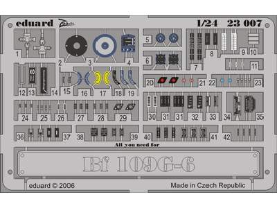 Bf 109G-6 placards 1/24 - image 1